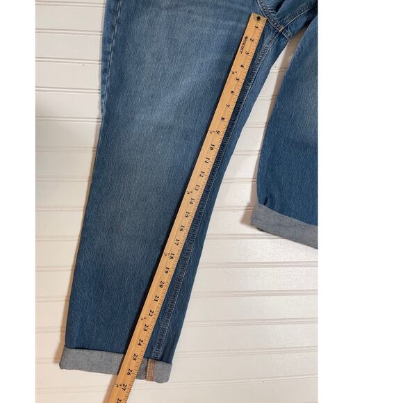 J. Crew High Rise Straight Denim Blue Jeans Button Fly - Size Women's 30 - Picture 4 of 8